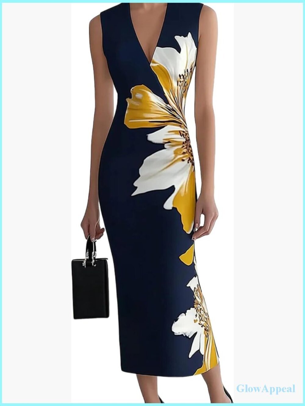 Women's Halter Neck Floral Maxi Dress Bodycon Long Dress Sleeveless Summer